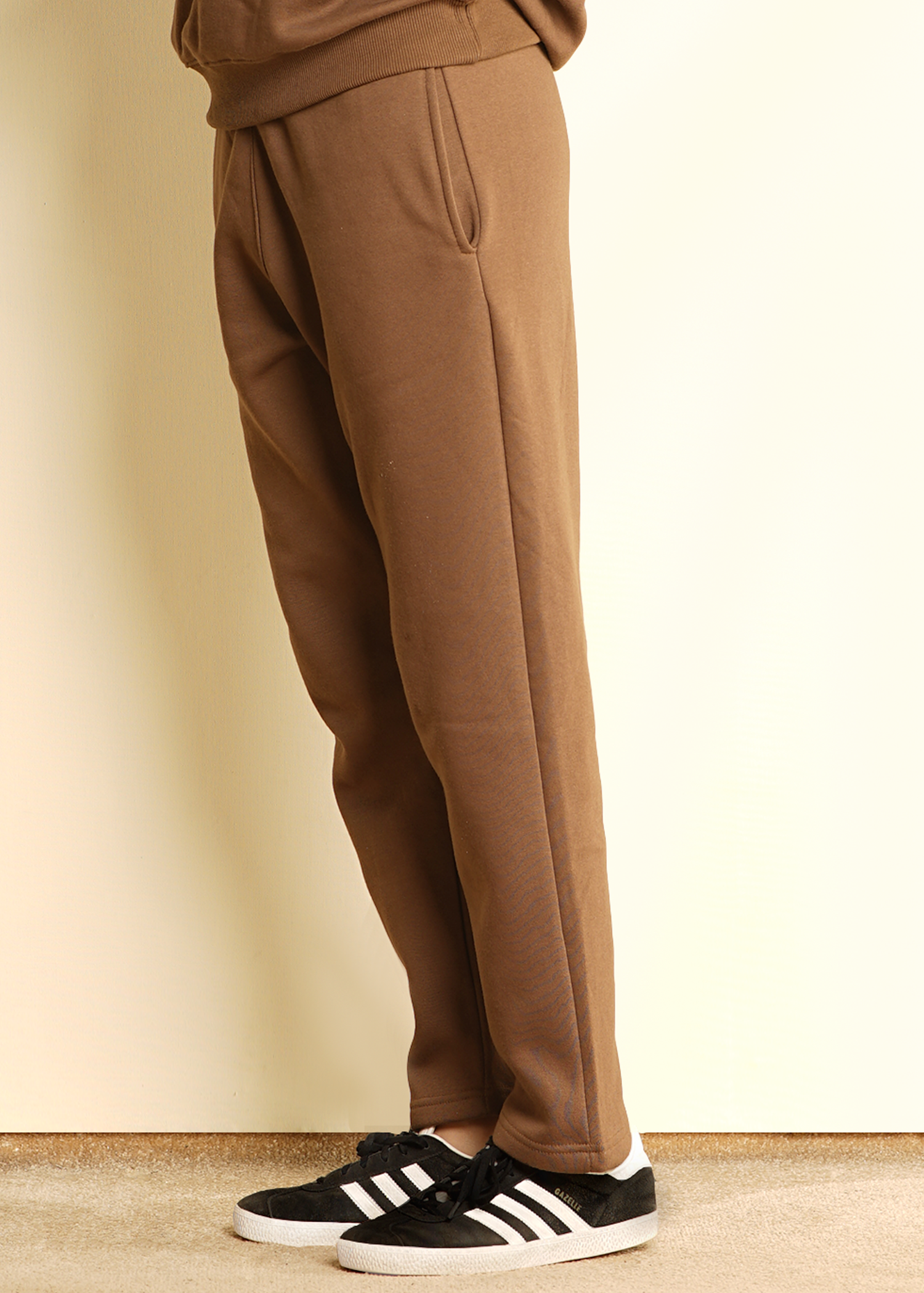 COTTON MOCHA BROWN TROUSER