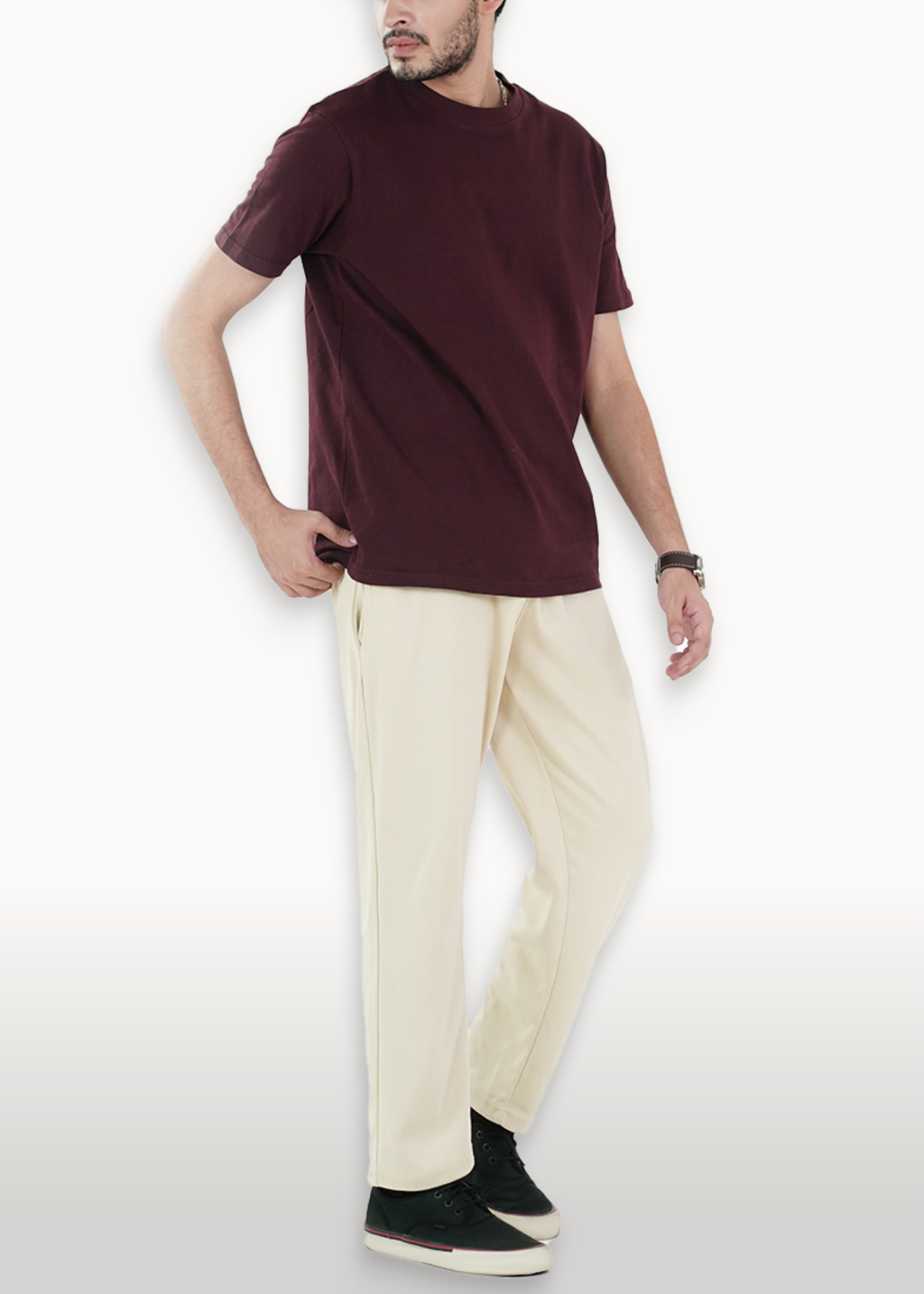 HEAVY WEIGHT BASIC MAROON T-SHIRT