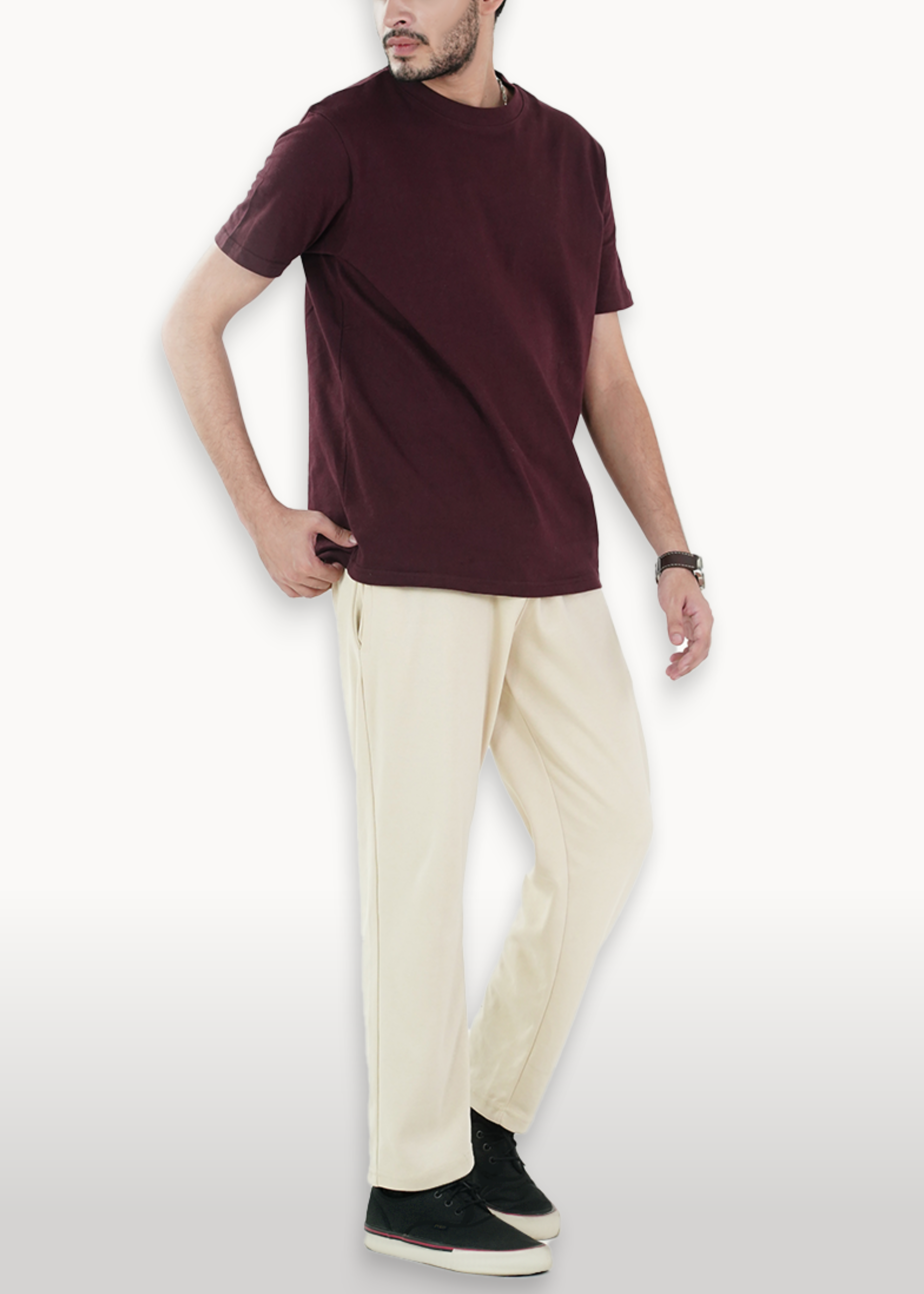 HEAVY WEIGHT BASIC MAROON T-SHIRT