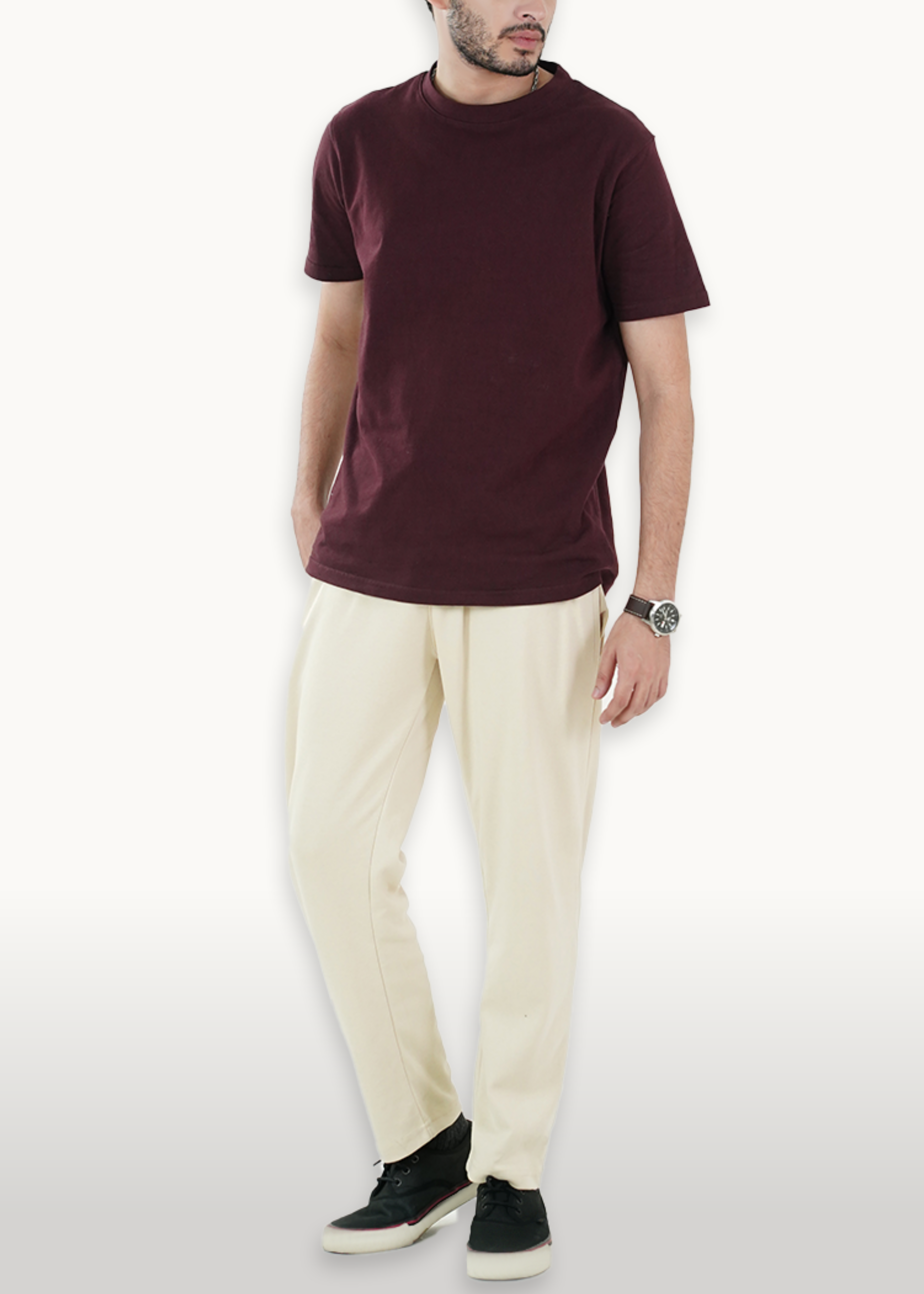 HEAVY WEIGHT BASIC MAROON T-SHIRT