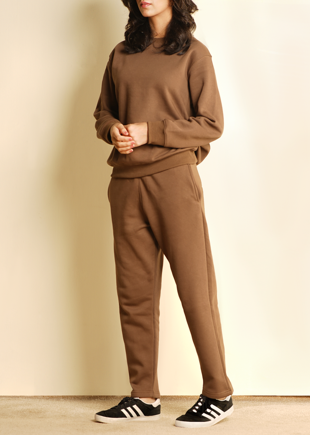COTTON MOCHA BROWN TROUSER