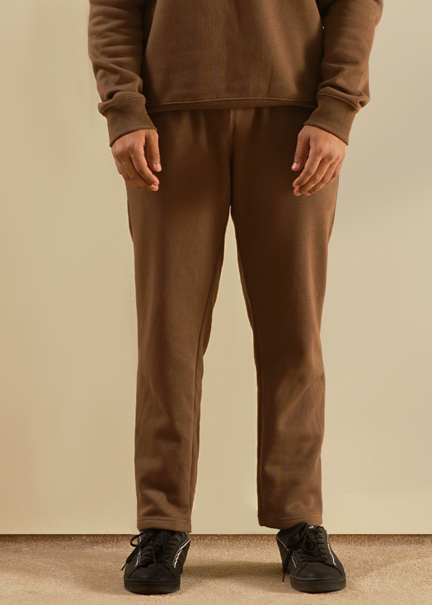 COTTON MOCHA BROWN TROUSER