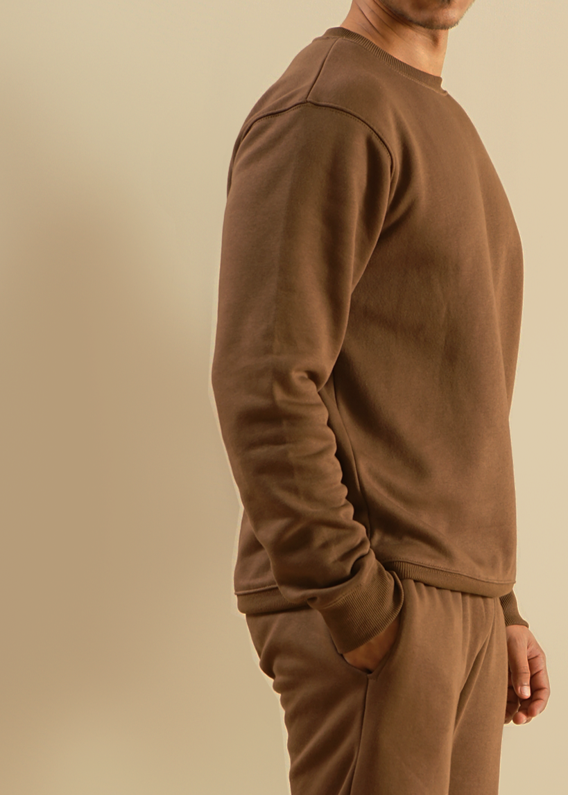 MOCHA BROWN RELAXED SWEATSHIRT