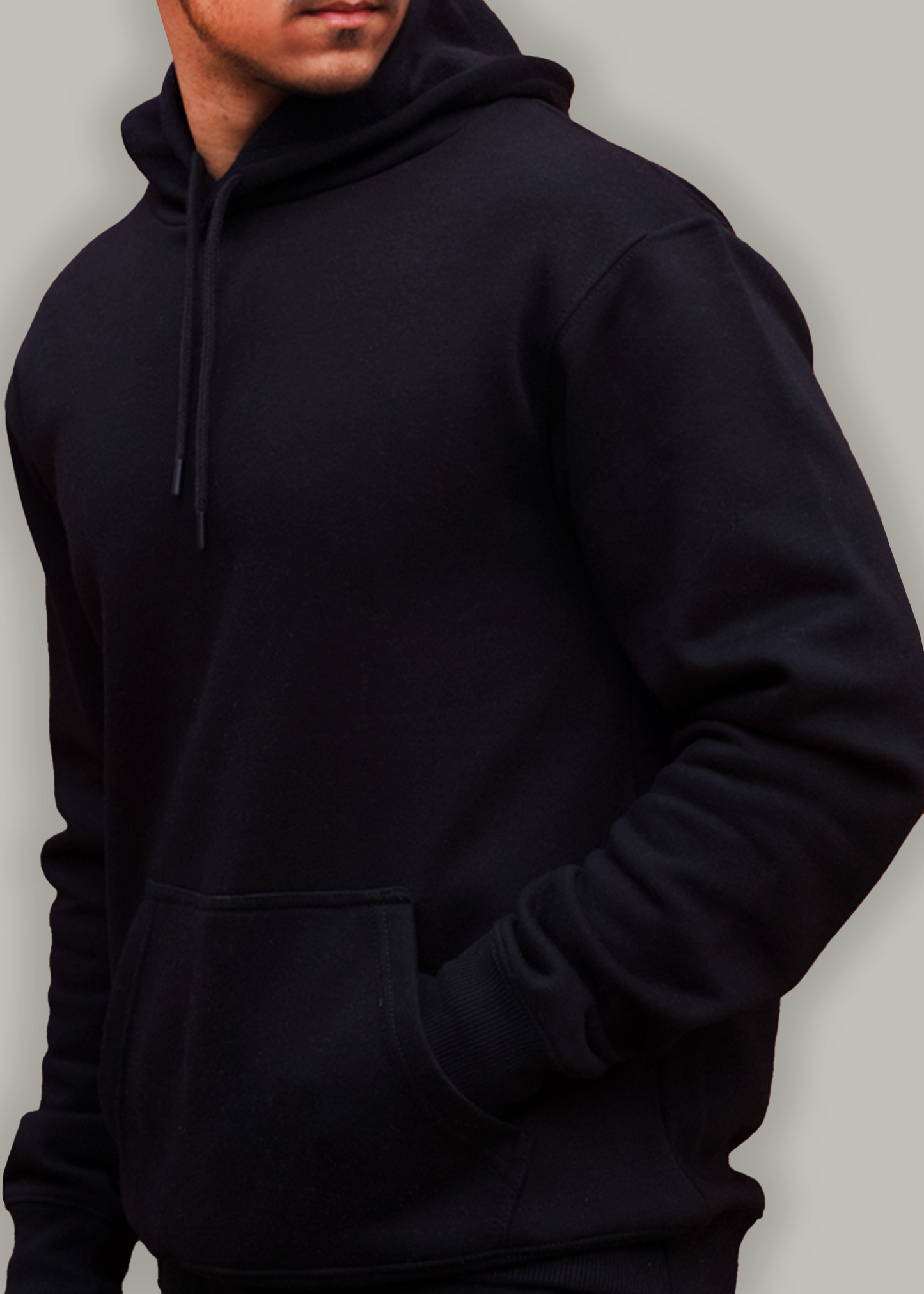 BLACK RELAXED HOODIE