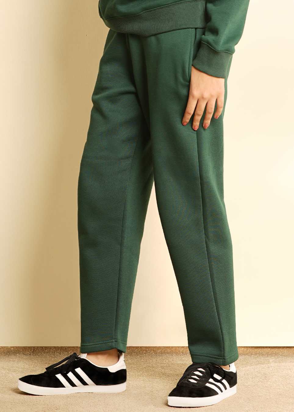 COTTON FOREST GREEN TROUSER