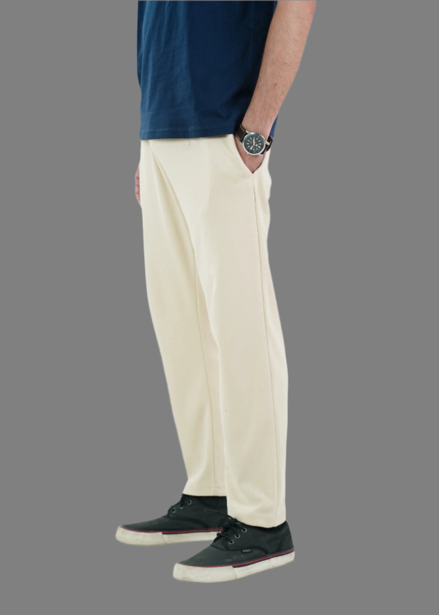 COTTON CREAM TROUSER