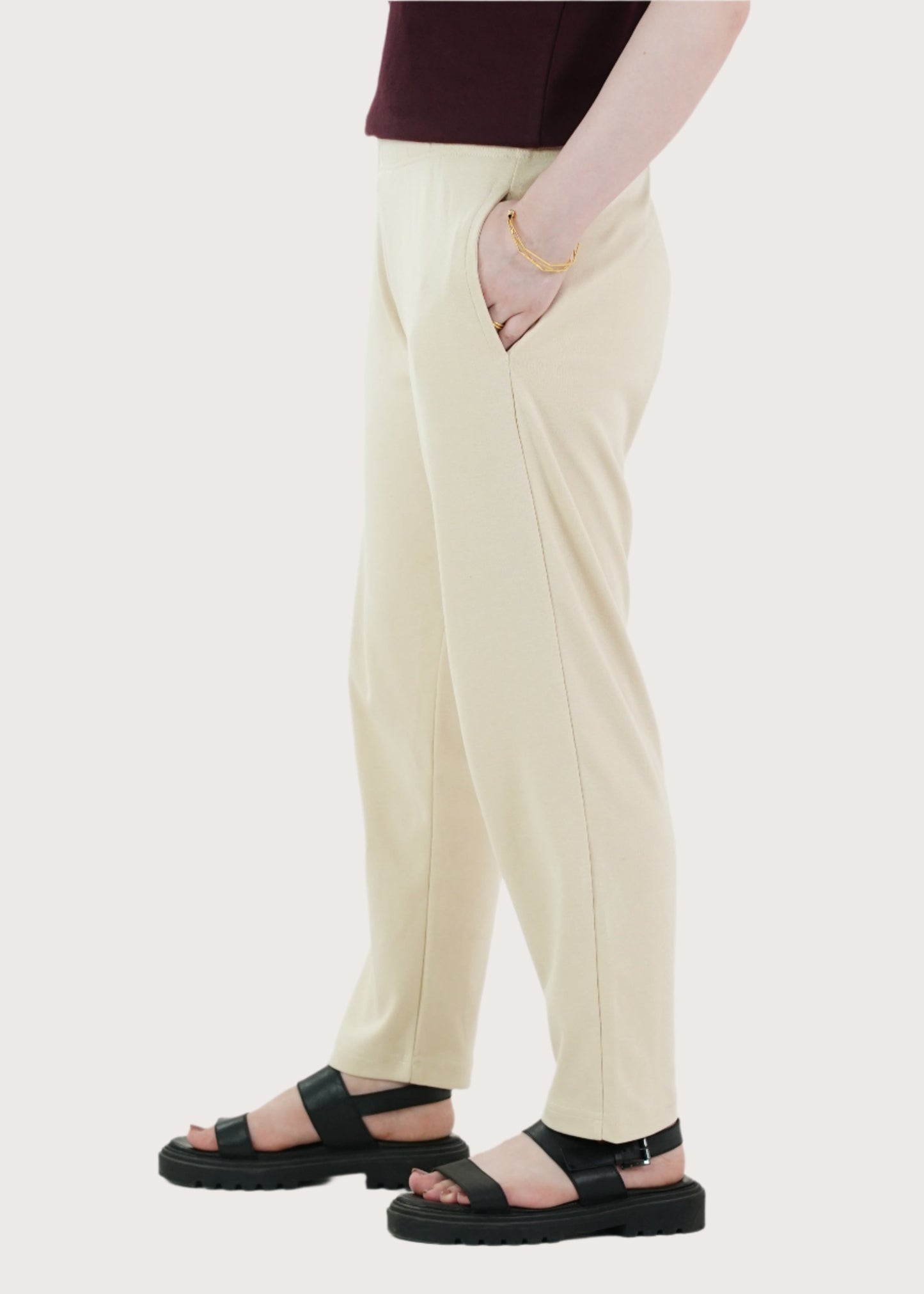 COTTON CREAM TROUSER