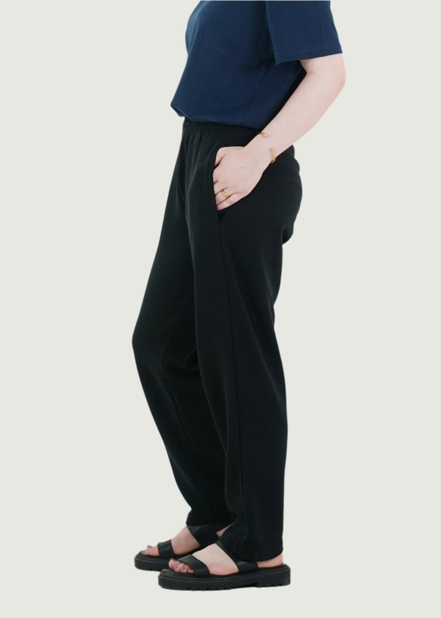 COTTON BLACK TROUSER