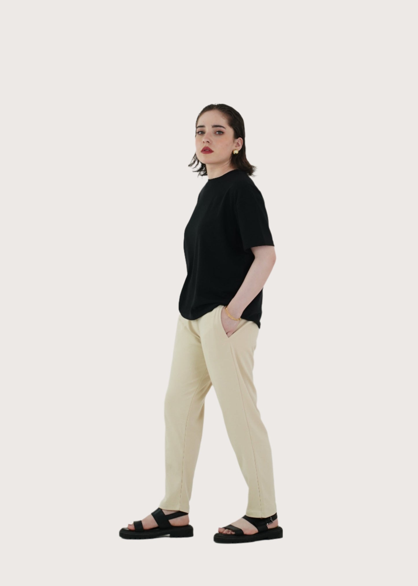 COTTON CREAM TROUSER